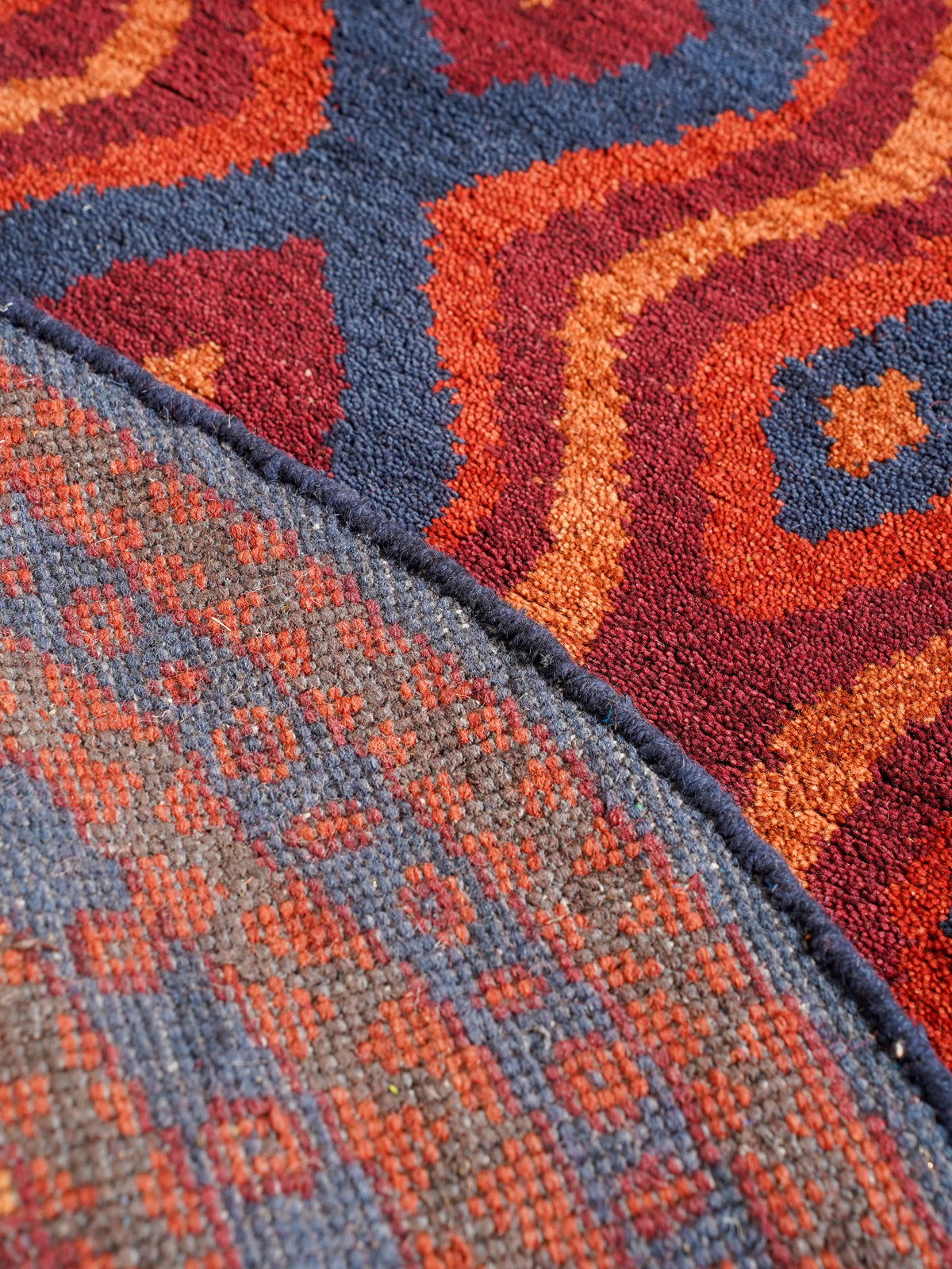 Hamadan Hand Knotted Afghan Rug