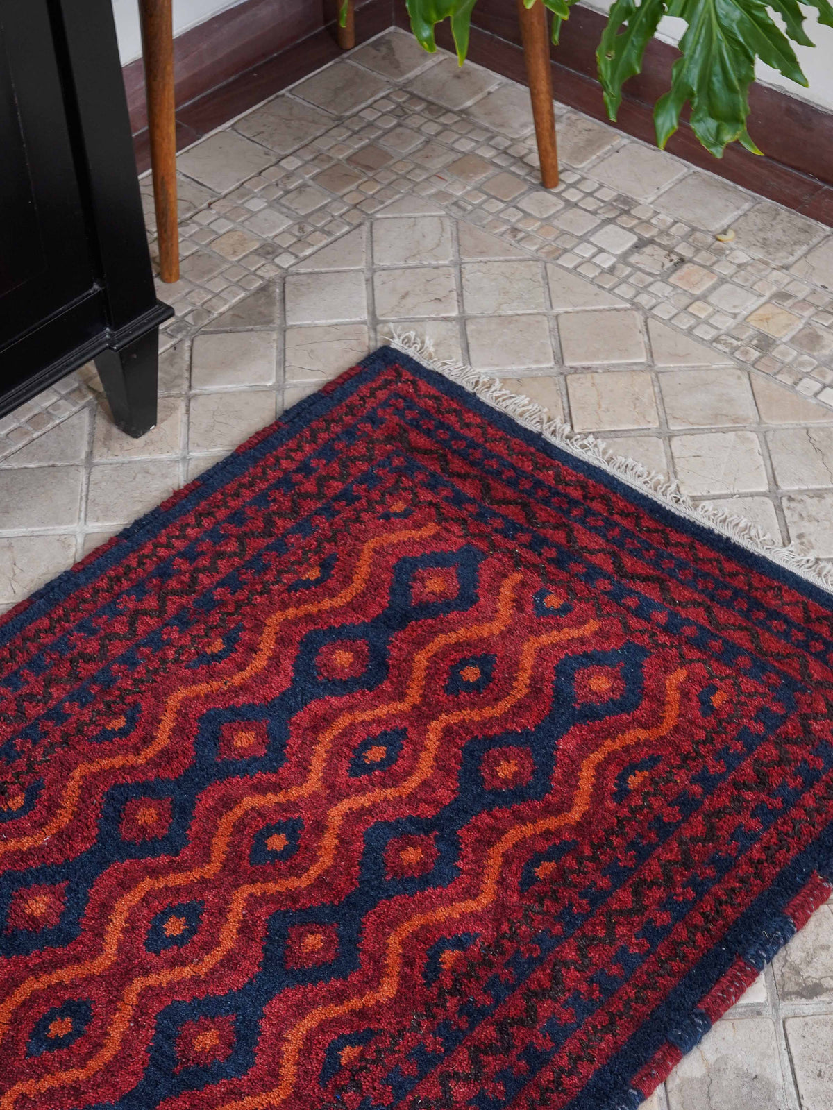 Hamadan Hand Knotted Afghan Rug