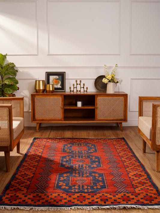 Karaja Hand Knotted Afghan Rug