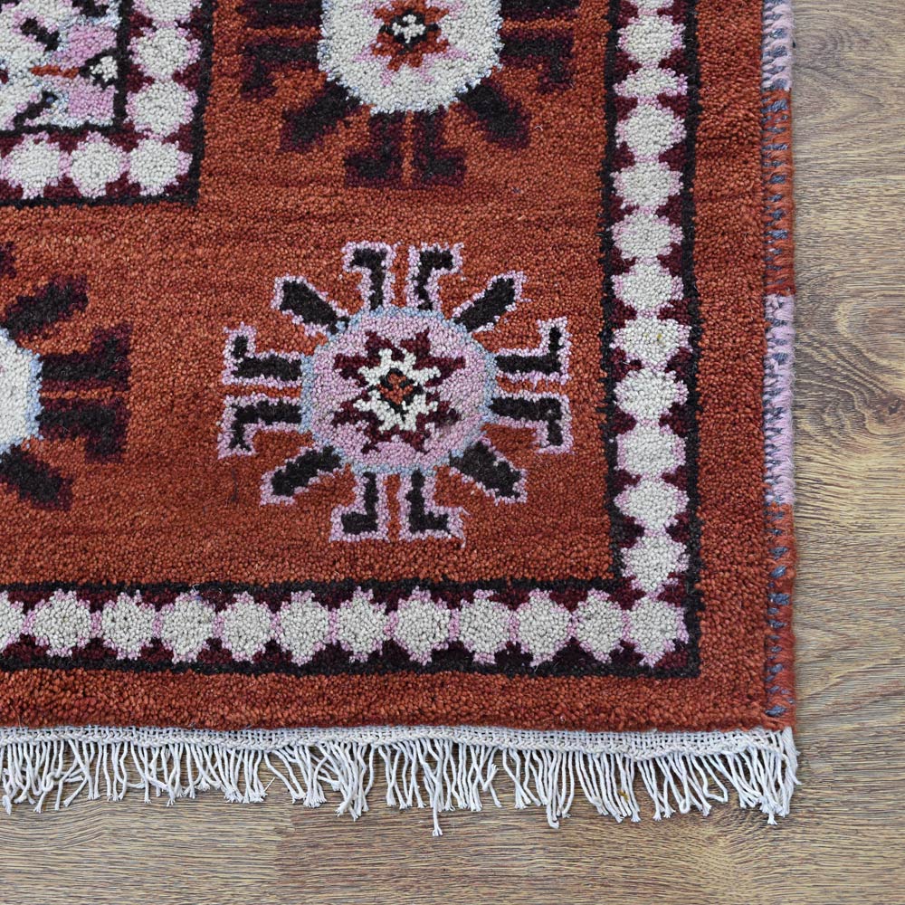 hand knotted afghan rectangle area rugs oriental multicolor af0119