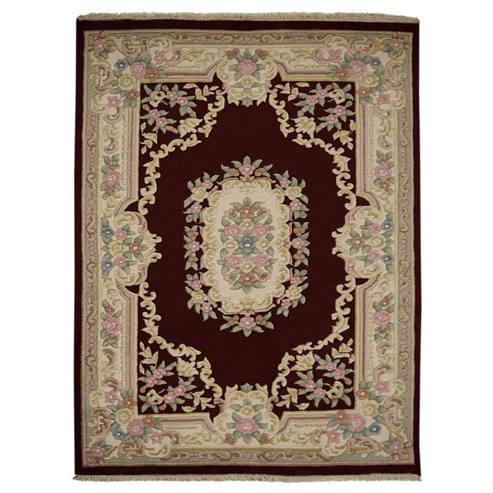 hand-knotted-aras-wool-area-rug-oriental-red-side 1