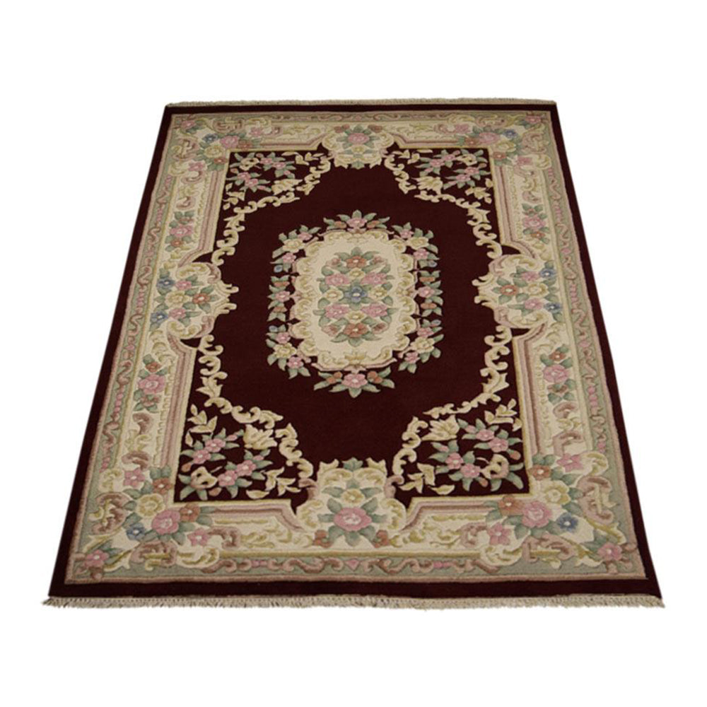 hand-knotted-aras-wool-area-rug-oriental-red-side 2