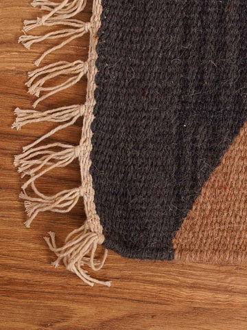 handmade-flat-weave-kilim-wool-area-rug-brown-charcoal-closeup 2