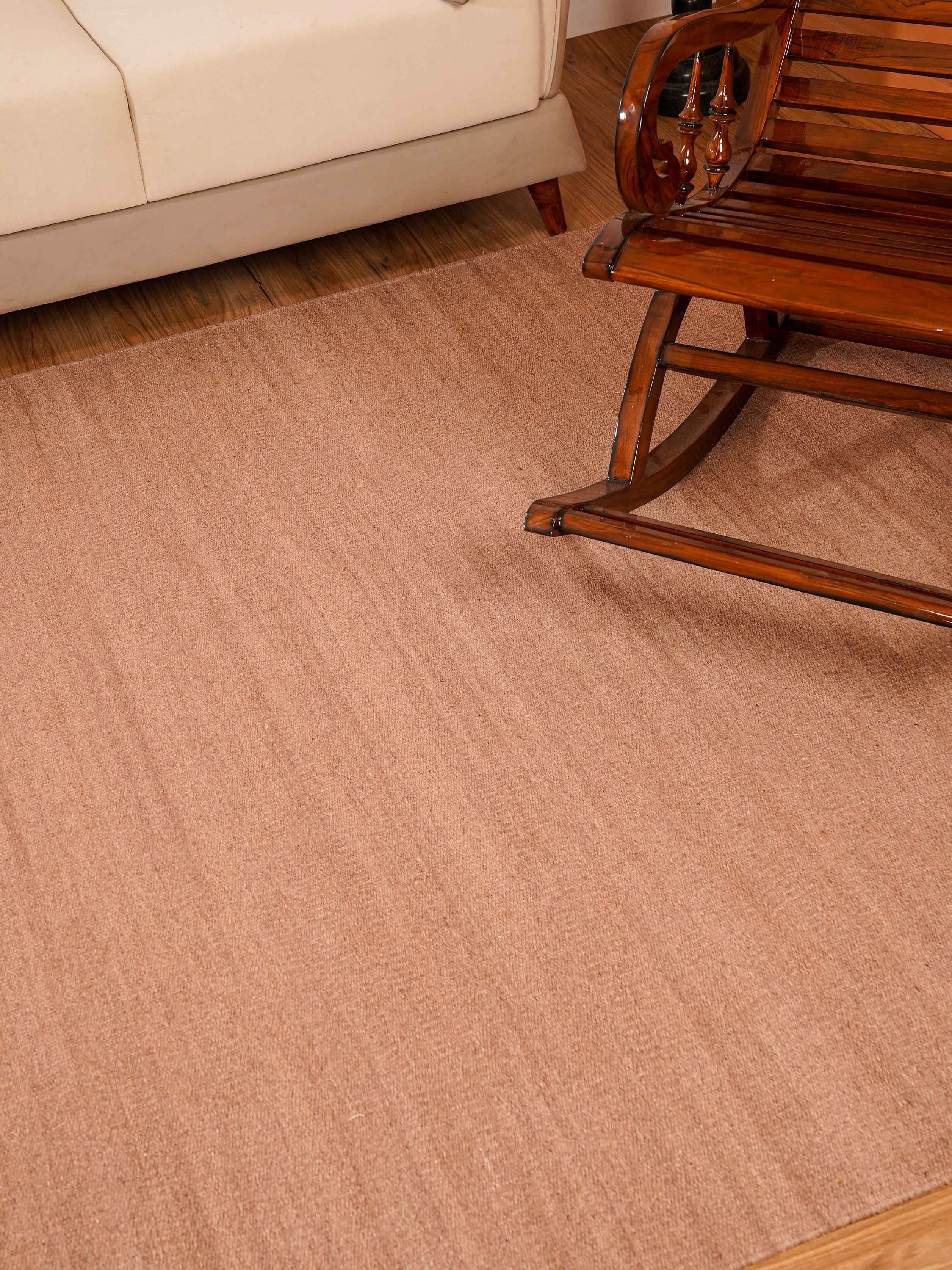 hand-woven-flat-weave-wool-solid-light-brown-rug-side-3