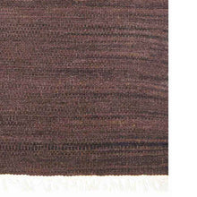 hand-woven-flat-weave-wool-solid-dark-brown-runner-rug-closeup-1