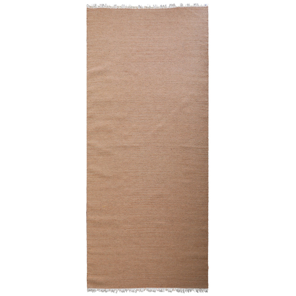 hand-woven-flat-weave-wool-solid-light-brown-runner-rug-side-1