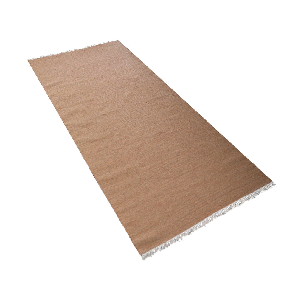 hand-woven-flat-weave-wool-solid-light-brown-runner-rug-side-2