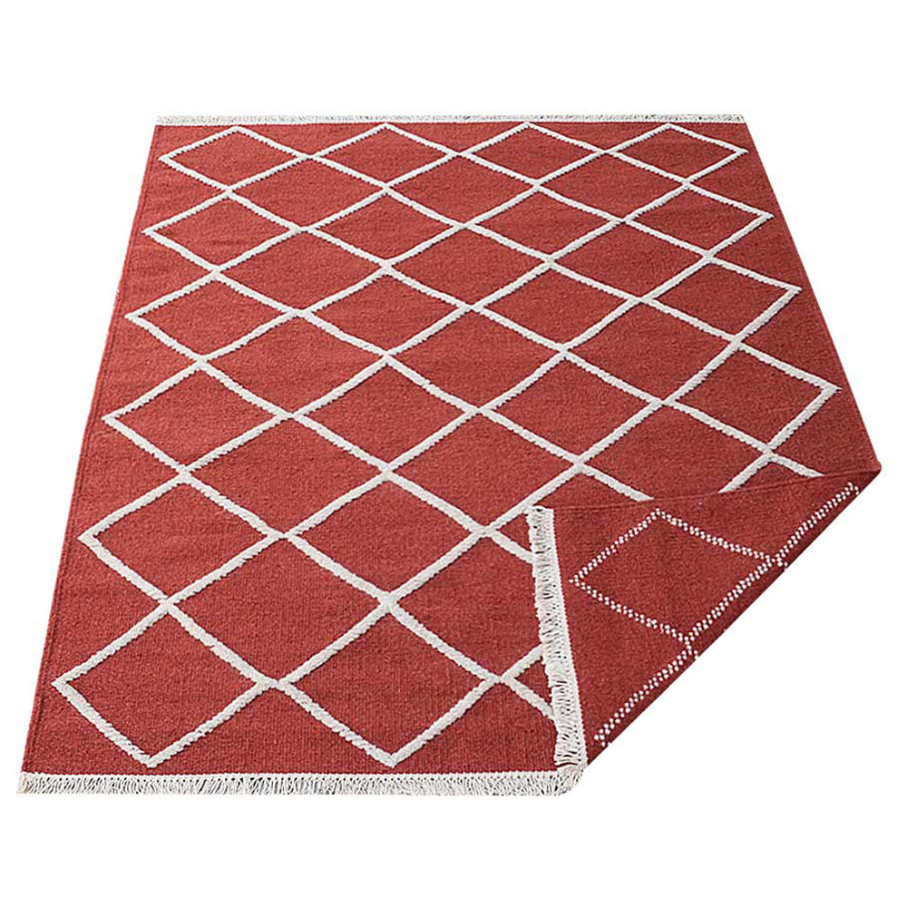 Checkerboard Hand Woven Rug