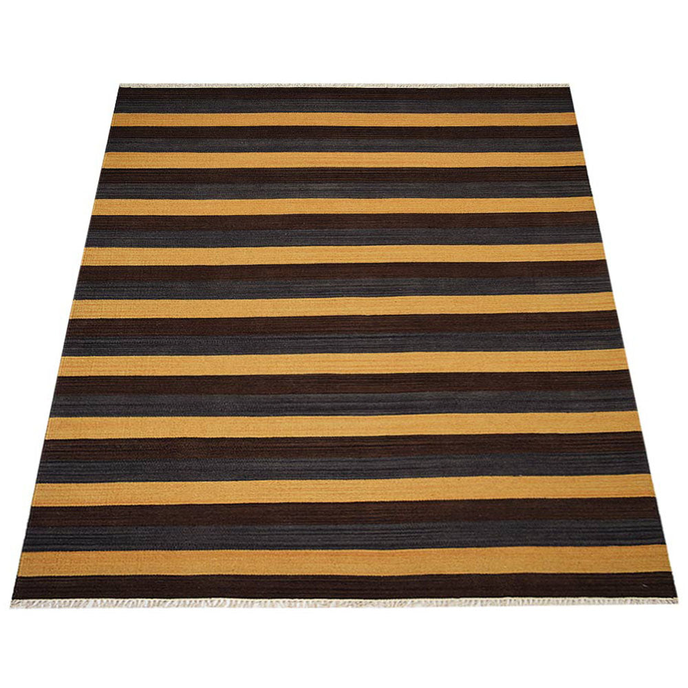Hand Woven Flat Weave Kilim Wool Rectangle Area Rug Contemporary Multicolor D00131