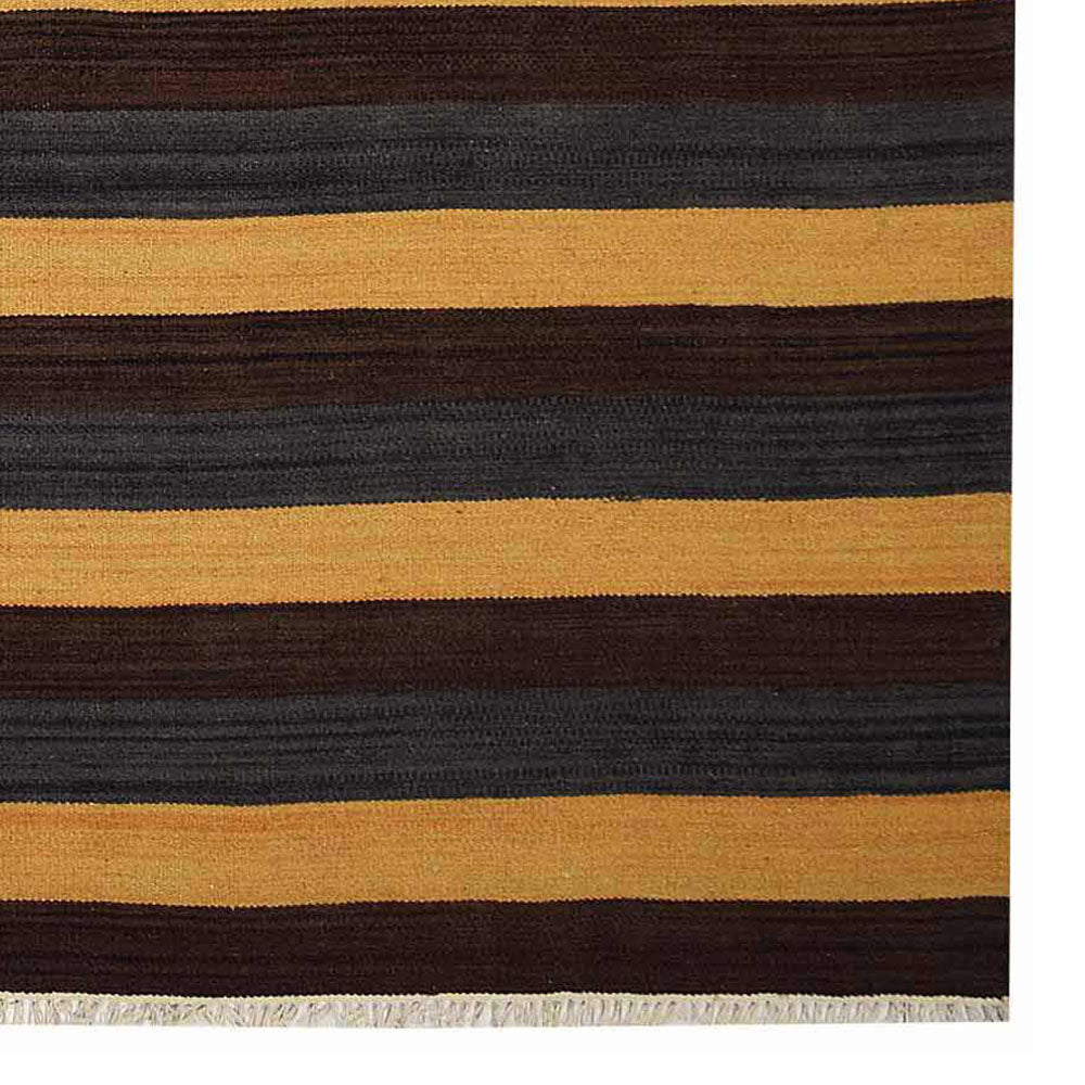 Hand Woven Flat Weave Kilim Wool Rectangle Area Rug Contemporary Multicolor D00131