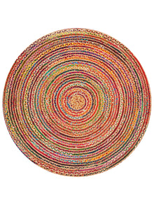 Hand Braided Cotton & Jute Contemporary Dark Multicolor Area Rug