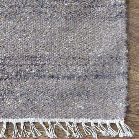 Hand Woven Flat Weave Skittles Kilim Cotton & Polyester Runner Area Rug Solid Beige DCP111