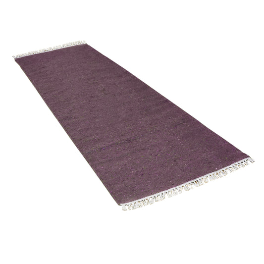 hand-woven-flat-weave-skittles-kilim-cotton-runner-rug-solid-brown-side 2