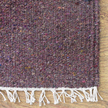 hand-woven-flat-weave-skittles-kilim-cotton-runner-rug-solid-brown-closeup 2