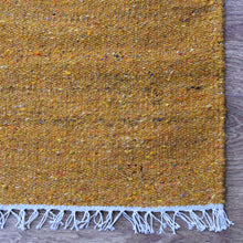 hand-woven-flat-weave-skittles-kilim-cotton-area-rug-solid-gold-closeup 2