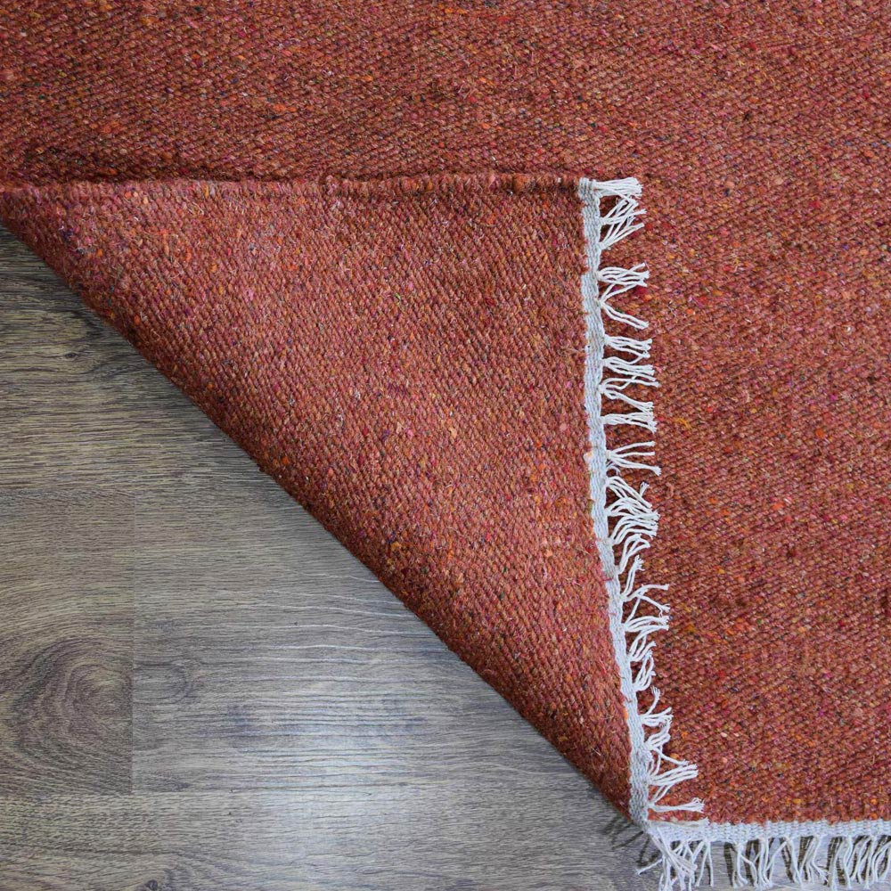 hand-woven-flat-weave-skittles-kilim-cotton-runner-rust-rug-closeup 3