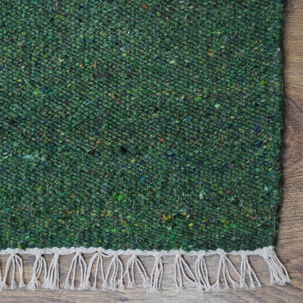 hand-woven-flat-weave-skittles-kilim-cotton-dark-green-rug-closeup 2