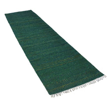 hand-woven-flat-weave-skittles-kilim-cotton-dark-green-runner-rug-side 2