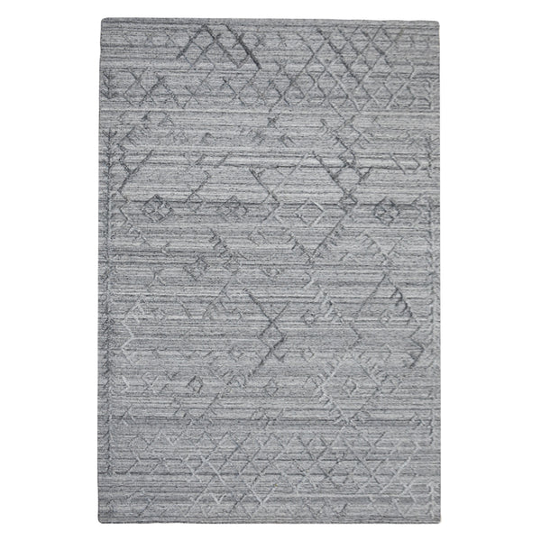 High quality Hand Woven Overtufted Kilim Geometric Polypropylene Silver Rectangle Area Rug KKDP0006A