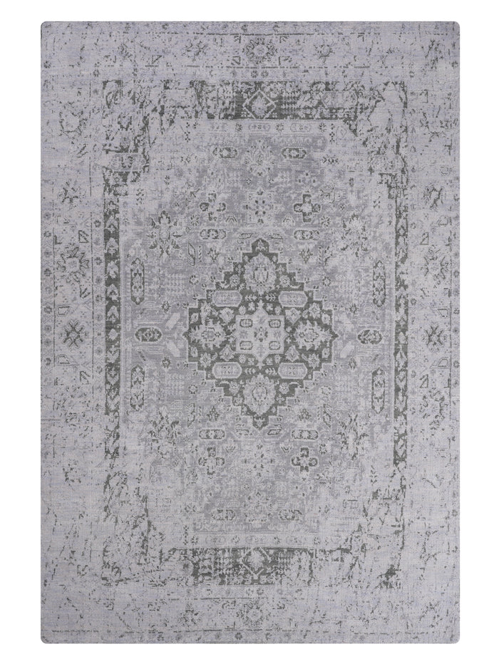 Hand Knotted Wool Oriental Silver Green Area Rug — rug only