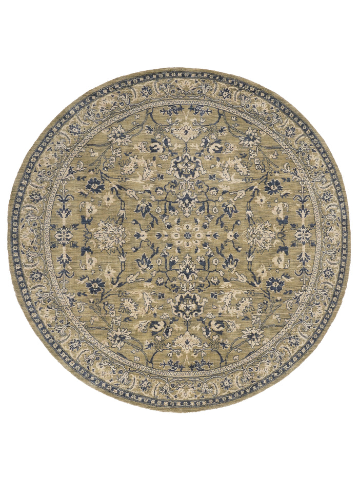 Olive Hand Knotted Wool Oriental Area Rug