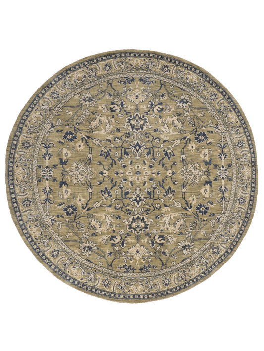 Olive Hand Knotted Wool Oriental Area Rug