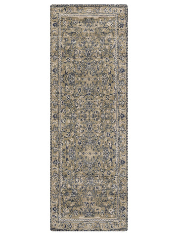 Hand Knotted Wool Oriental Light Green Area Rug