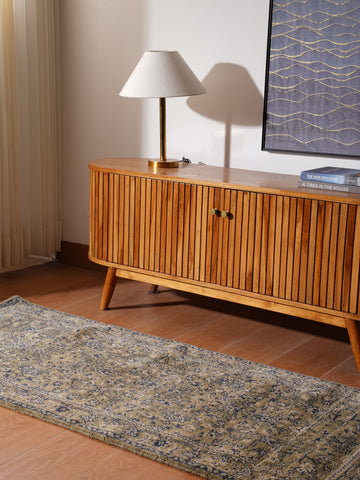 Hand Knotted Wool Oriental Light Green Area Rug