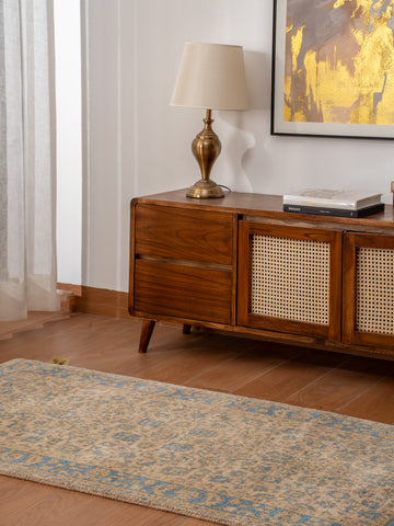 Classic Azure Hand Knotted Wool Oriental Area Rug