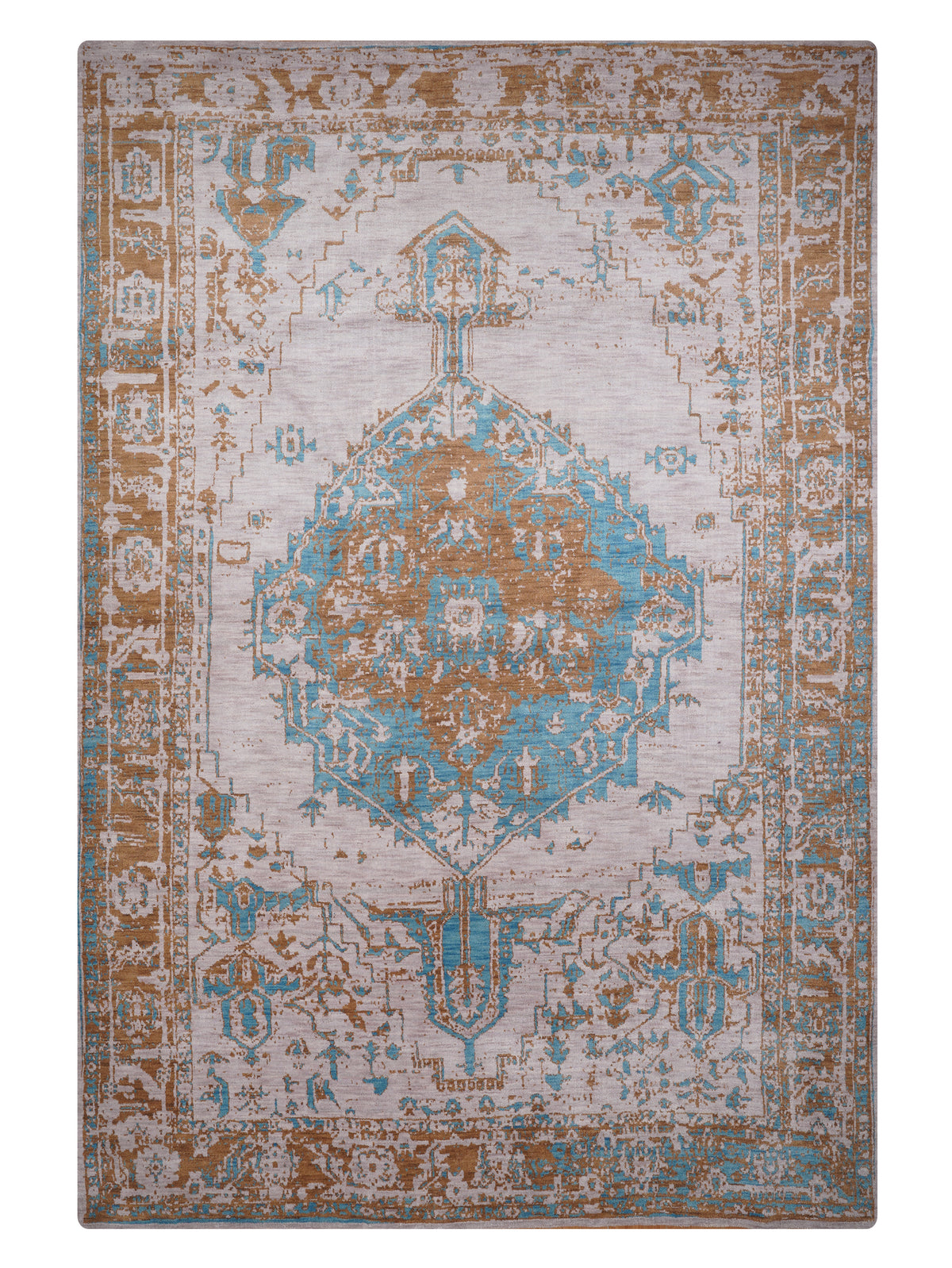Sahara Mist Hand Knotted Wool Oriental Area Rug