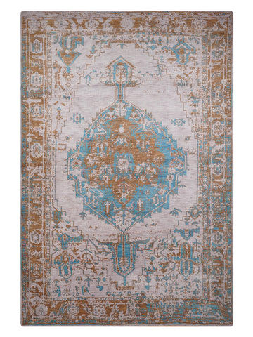 Hand Knotted Wool Oriental Beige Gold Area Rug