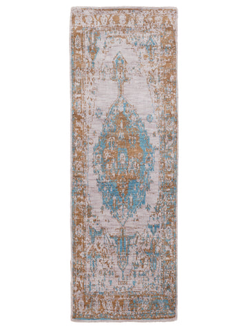 Hand Knotted Wool Oriental Beige Gold Area Rug