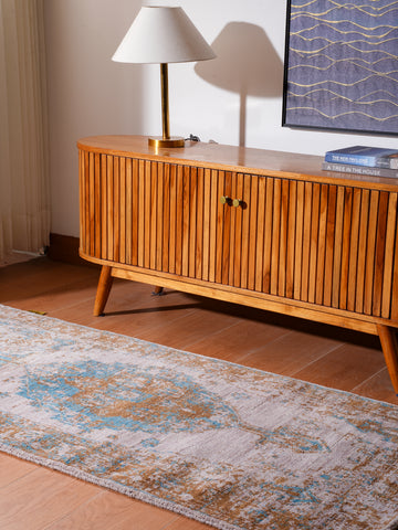 Hand Knotted Wool Oriental Beige Gold Area Rug