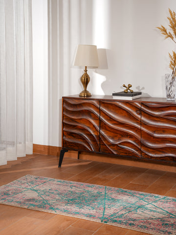 Hand Knotted Wool Oriental Beige Area Rug