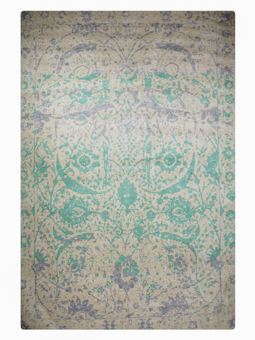 Meadow Haze Hand Knotted Wool Oriental Area Rug