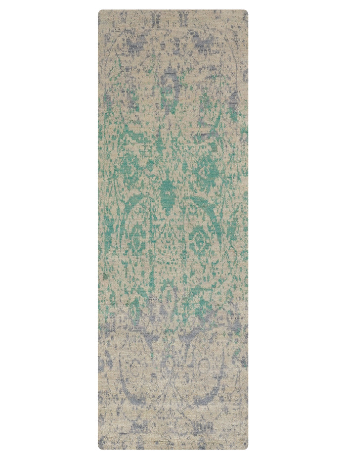 Meadow Haze Hand Knotted Wool Oriental Area Rug — rug only