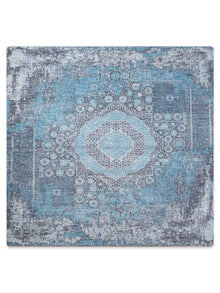 Azure Medallion Hand Knotted Wool Oriental Area Rug