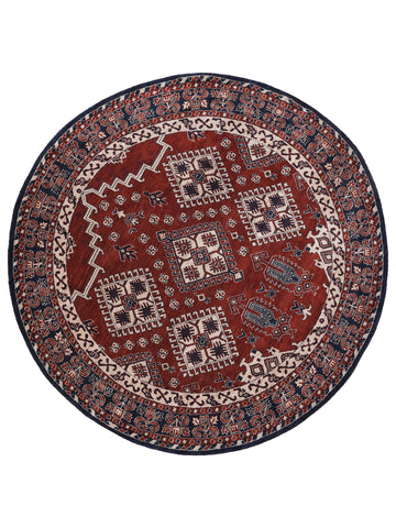 Hand Knotted Wool Oriental Rust Blue Area Rug