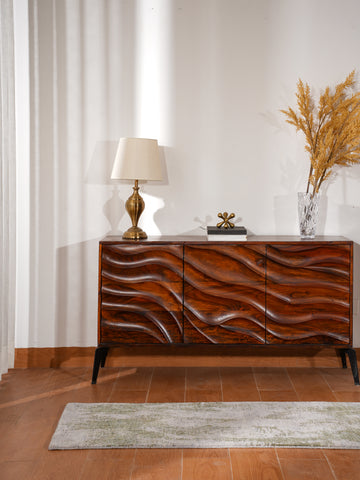 Hand Knotted Wool Abstract Beige Green Area Rug