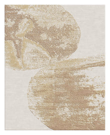 Hand Knotted Wool Contemporary Beige Brown Area Rug