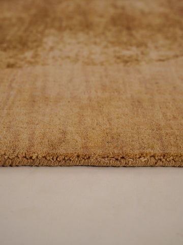 Hand Knotted Wool Contemporary Beige Brown Area Rug