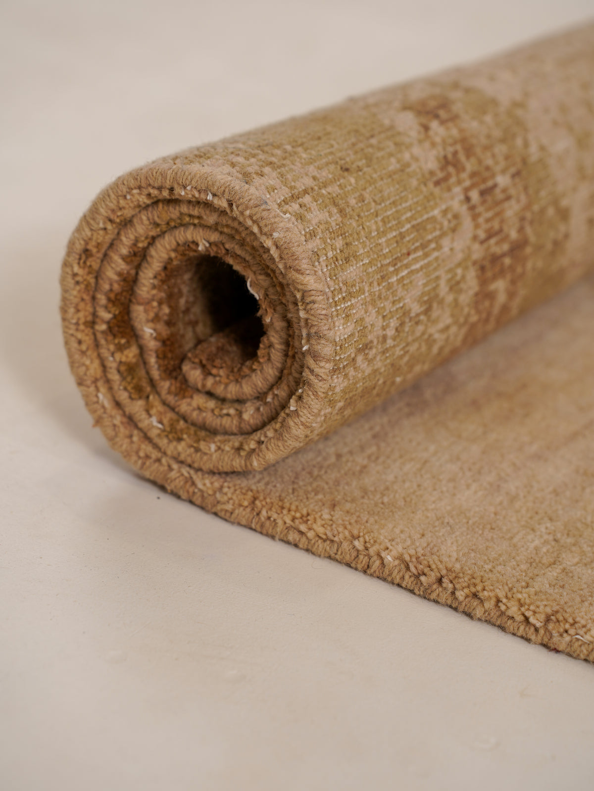 Hand Knotted Wool Contemporary Beige Brown Area Rug