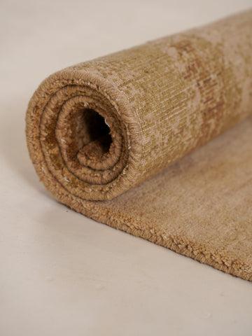 Hand Knotted Wool Contemporary Beige Brown Area Rug