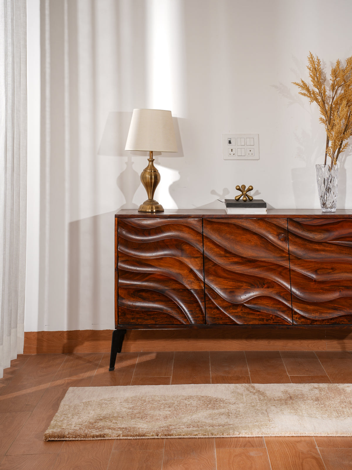 Hand Knotted Wool Contemporary Beige Brown Area Rug