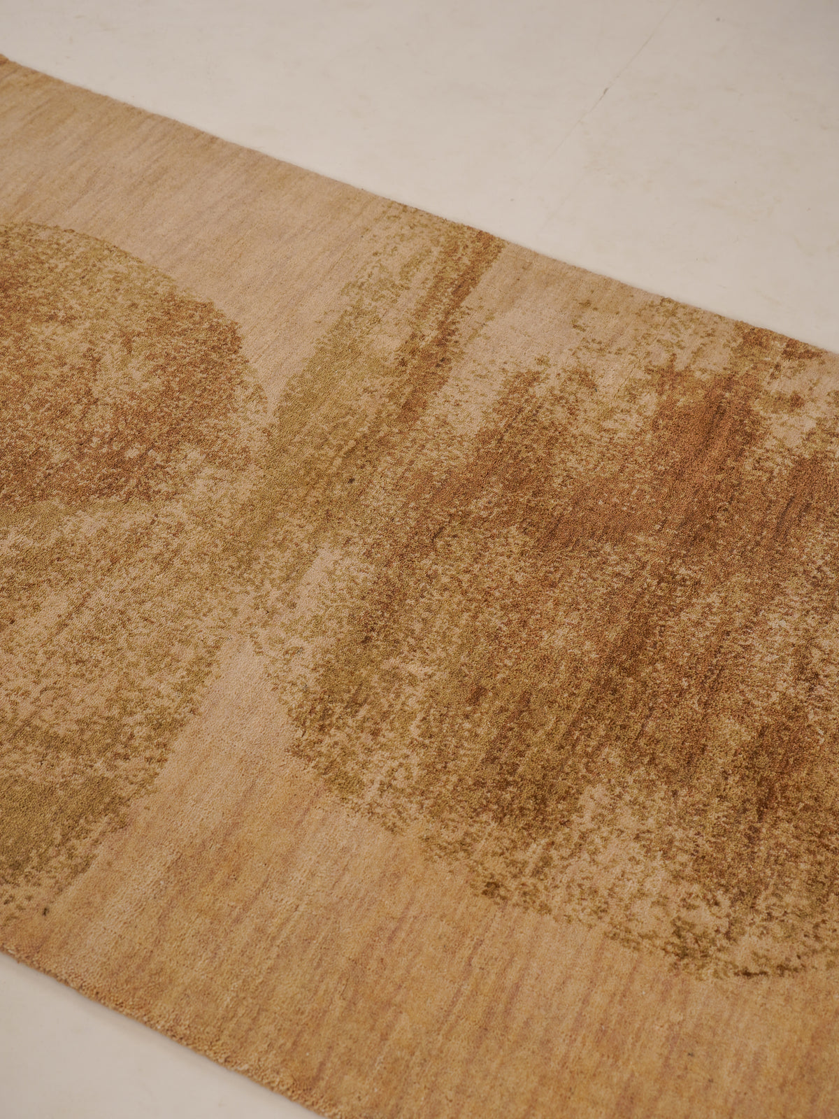 Hand Knotted Wool Contemporary Beige Brown Area Rug