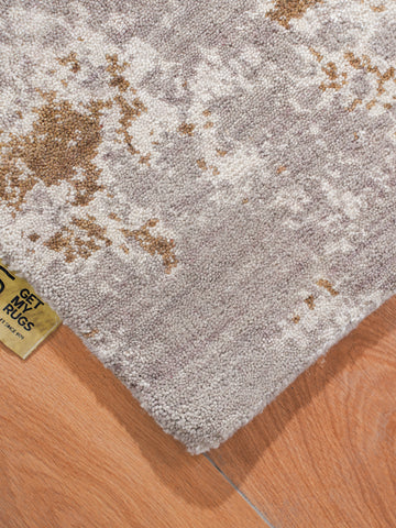 Hand Knotted Wool Oriental Light Brown Area Rug