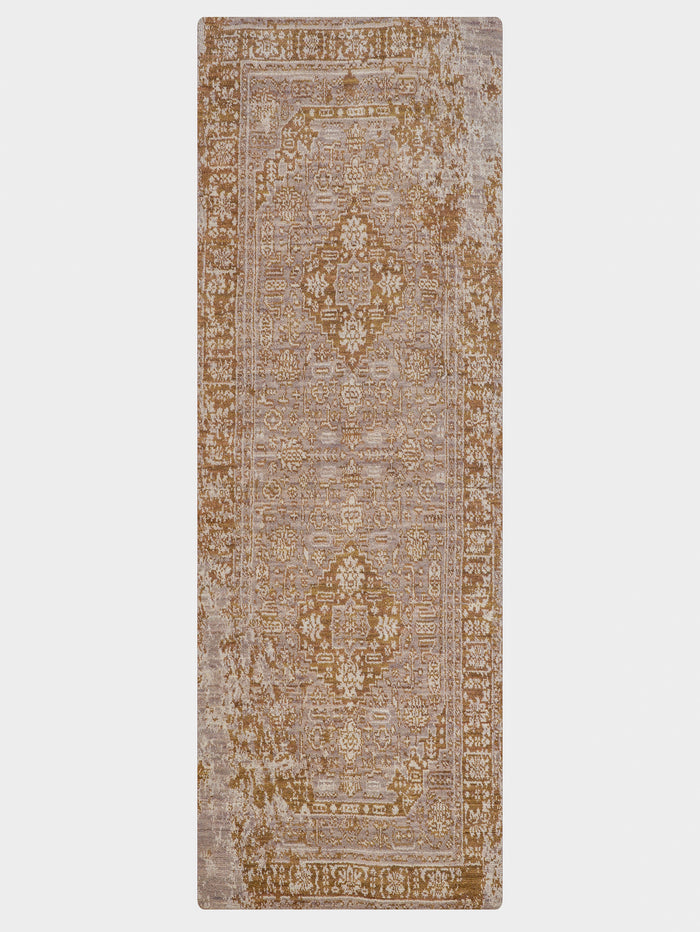 Hand Knotted Wool Oriental Light Brown Area Rug — rug only