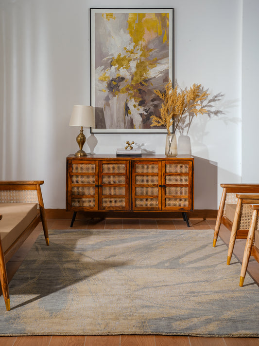 Stormy Sands Hand Knotted Wool Area Rug