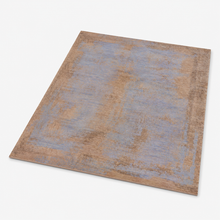 Hand Knotted Wool Abstract Blue Brown Area Rug