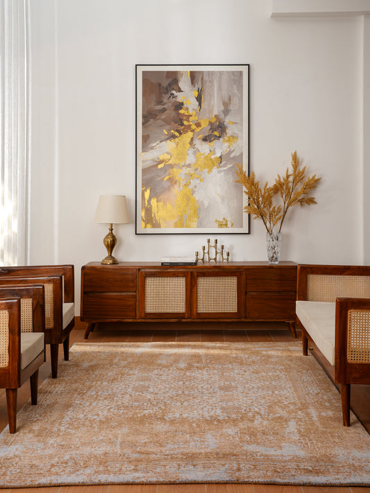 Rustic Harmony Hand Knotted Wool Area Rug